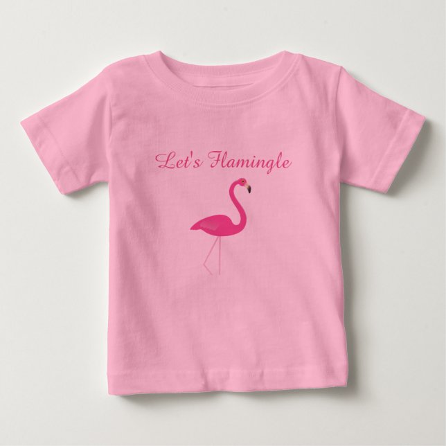 Lasst uns Flamingle TuTu Bodysuit Baby T-shirt (Vorderseite)