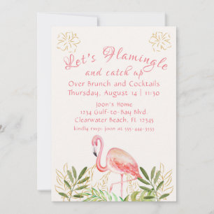 Lasst uns Flamingle Women's zusammenbringen Einlad Einladung