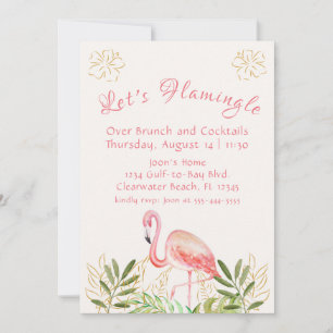 Lasst uns Flamingle Women's zusammenbringen Einlad Einladung