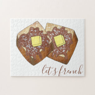 Lasst uns französische Toastscheiben mit Sirup und