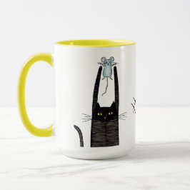 Lasst uns Freunde sein, Katz-Liebe, Katz-und-Maus- Tasse