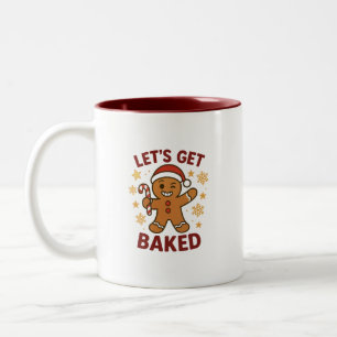 Lasst uns gebacken werden - Zweifarbiger Tassenman Zweifarbige Tasse