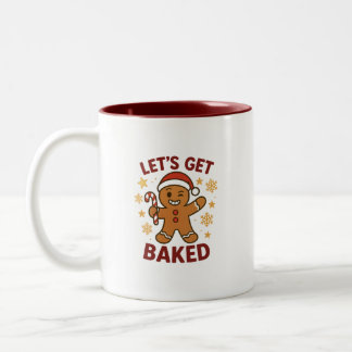 Lasst uns gebacken werden - Zweifarbiger Tassenman Zweifarbige Tasse