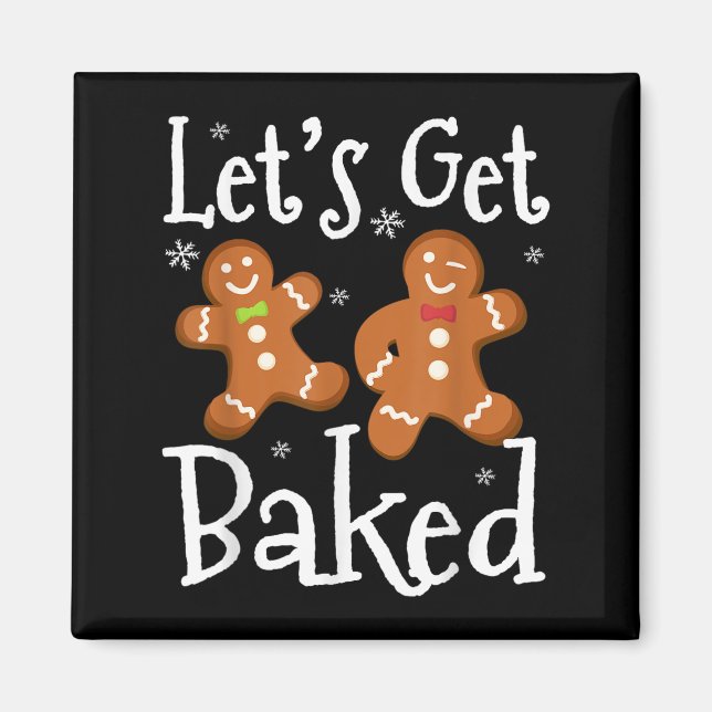 Lasst uns gebackene Cookie-Back-Team Lebkuchen-Wei Magnet (Vorne)