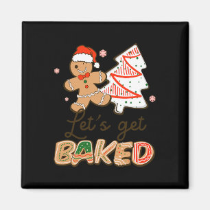 Lasst uns gebackene Cookie-Back-Team-Spaß-Weihnach Magnet