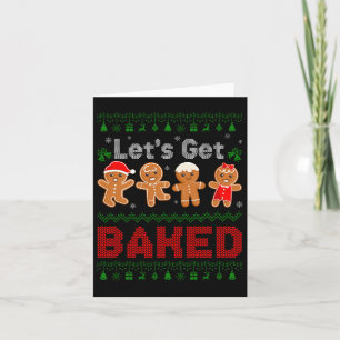 Lasst uns gebackene Cookie-Backteam-Weihnachtsgebä Karte