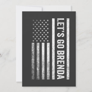 Lasst uns gehen Brenda Amerikanische Flagge Wahl  Einladung