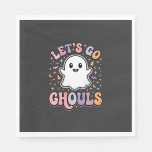 Lasst uns gehen, Geister, süßes Halloween-Gespenst Serviette