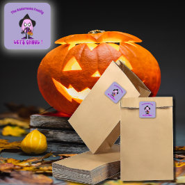 Lasst uns Ghoul Funny Halloween Trick Leckereien H Quadratischer Aufkleber