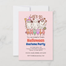 Lasst uns Ghouls gehen, Retro Pink Halloween