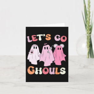 Lasst uns Ghouls Halloween Ghost Outfit Kostüm Ret Karte