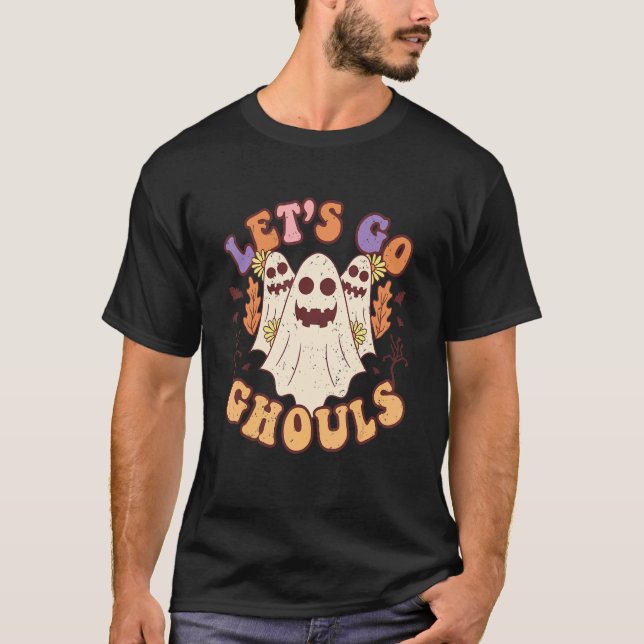 Lasst uns Ghouls Halloween Ghost Outfit Kostüm Ret T-Shirt (Vorderseite)