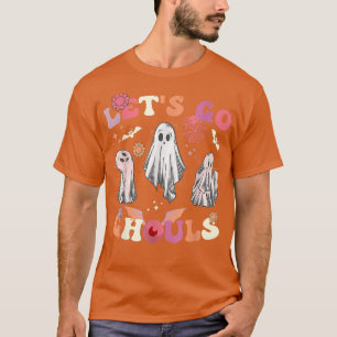Lasst uns Ghouls Halloween Shirt Retro Groovy Ghos