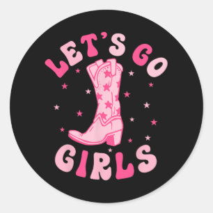 Lasst uns Girls Bridesmaid Bride Squad Nashville B Runder Aufkleber