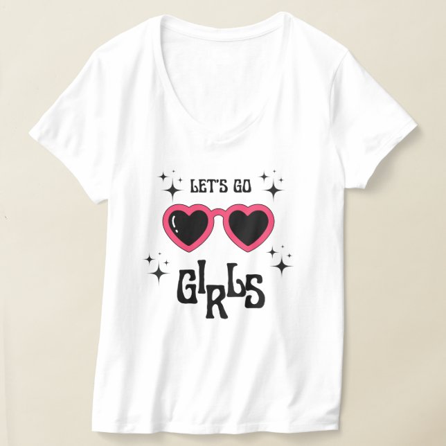 Lasst uns Girls Disco Junggeselinnen-Abschied gehe T-Shirt (Ablage )