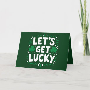 Lasst uns Glück haben Shamrock Lustiger St. Patric Dankeskarte