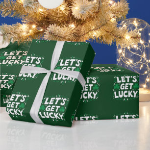 Lasst uns Glück haben Shamrock Lustiger St. Patric Geschenkpapier
