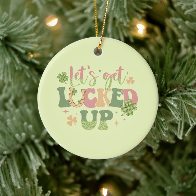 Lasst uns glücklich werden keramik ornament (Baum)
