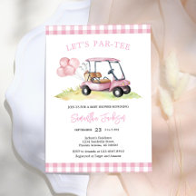 Lasst uns Golf-Baby-Party-Einladung feiern