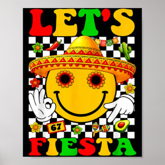 Lasst uns groovy mexikanische Jungen Mädchen Kinde Poster