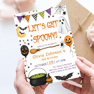 Lasst uns Grusel-Spaß für Kinder zur Halloween-Geb Einladung
