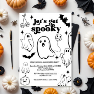 Lasst uns gruselig werden, Halloween-Party Einladung