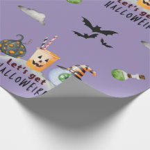 Lasst uns Hallo komisch Funky Halloween Lila mache
