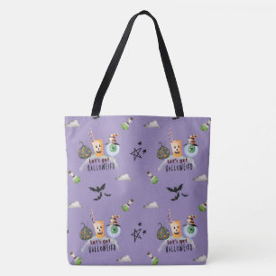 "Lasst uns Hallo-komisch" Funky Halloween Lila Tasche