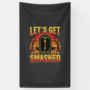 Lasst uns Halloween-Kürbisfriedhof zertrümmern Banner