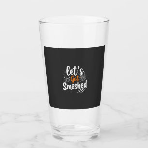 Lasst uns Halloween-Party-Design zerschlagen Glas