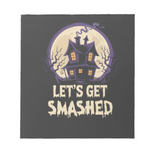 Lasst uns Halloween smashen Notizblock