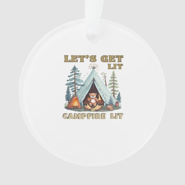 Lasst uns hingehen. Campfire Lit Classic Ornament (Vorderseite)