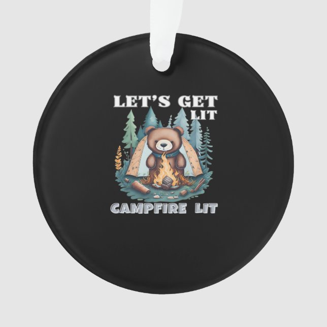 Lasst uns hingehen. Campfire Lit Classic Ornament (Vorderseite)