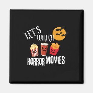 Lasst uns Horror-Filme Funny Halloween Party für Magnet
