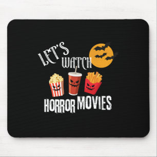 Lasst uns Horror-Filme Funny Halloween Party für Mousepad