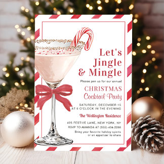 Lasst uns jingeln und uns beim Weihnachtscocktail Einladung