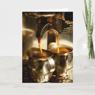 Lasst uns Kaffee holen Espresso Notecard Karte
