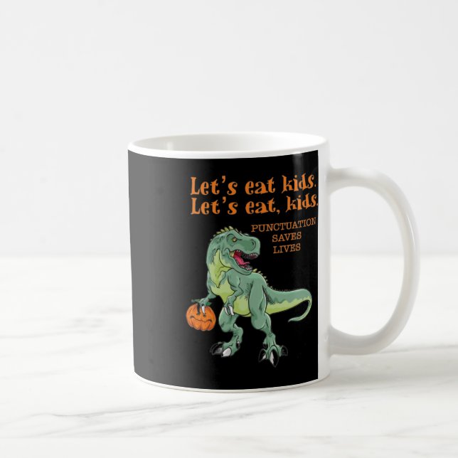 Lasst uns Kinder essen Funny Coole Halloween-Lehre Kaffeetasse (Rechts)
