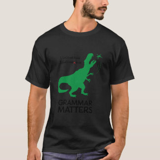Lasst uns Kinder essen Lustiges Grammatik-Shirt vo T-Shirt