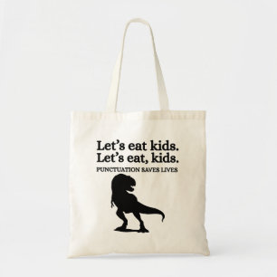 Lasst uns Kinder essen Punktuation Grammatik Lusti Tragetasche