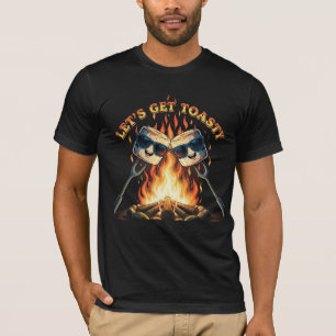 Lasst uns knusprig werden Lustige Camping-Marshmal T-Shirt