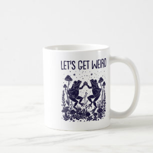 Lasst uns komische Dancing Frogs Mushrooms Funny C Kaffeetasse