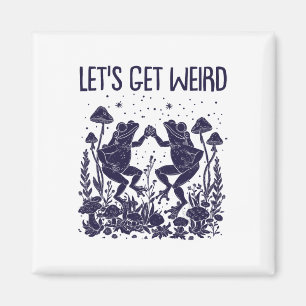 Lasst uns komische Dancing Frogs Mushrooms Funny C Magnet