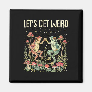 Lasst uns komische Dancing Frogs Mushrooms Funny C Magnet