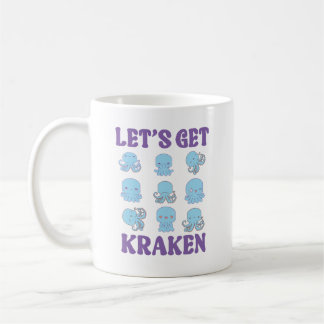 Lasst uns Kraken Cute Pastell Kawaii Oktopus sein Kaffeetasse