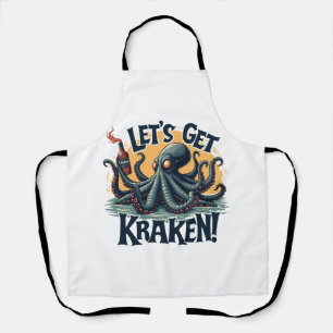 Lasst uns Kraken Funny Rum trinken Kratopus bekomm Schürze