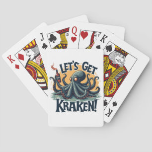 Lasst uns Kraken Funny Rum trinken Kratopus bekomm Spielkarten
