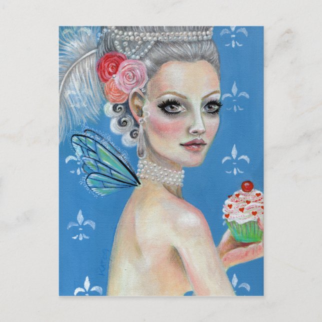 Lasst uns Kuchen essen Postkarte (Vorderseite)