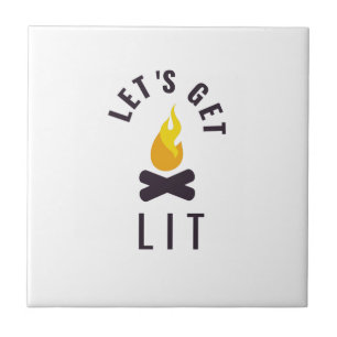 Lasst uns Lagerfeuer machen Fliese