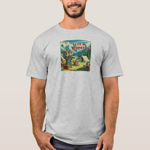 Lasst uns lernen, wie man im Camping Holz Kacke T-Shirt